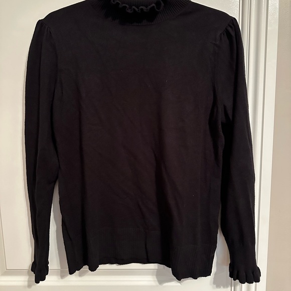 Cece ruffle trim mock neck sweater - Picture 3 of 3